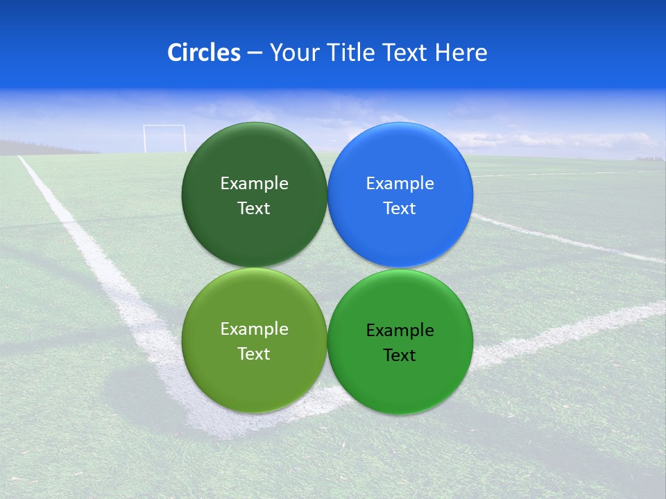 Football Field And Blue Sky PowerPoint Template