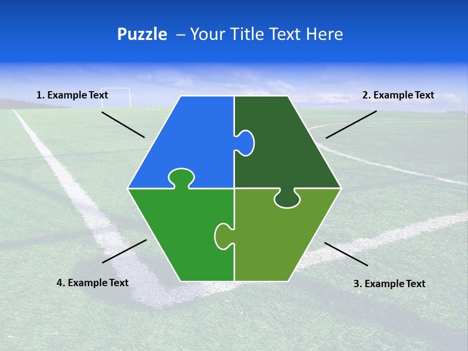 Football Field And Blue Sky PowerPoint Template