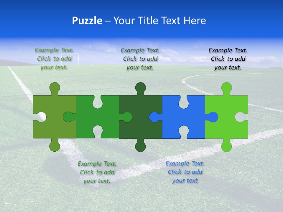 Football Field And Blue Sky PowerPoint Template