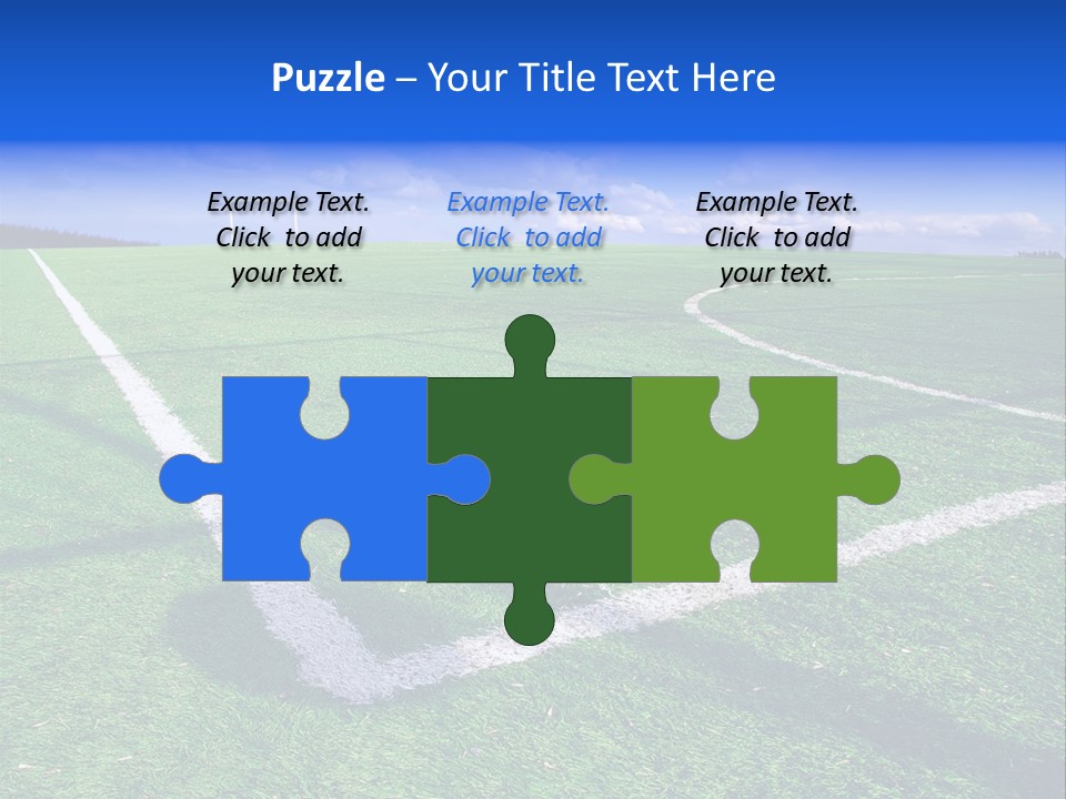 Football Field And Blue Sky PowerPoint Template