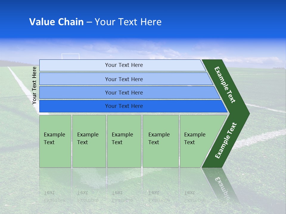 Football Field And Blue Sky PowerPoint Template