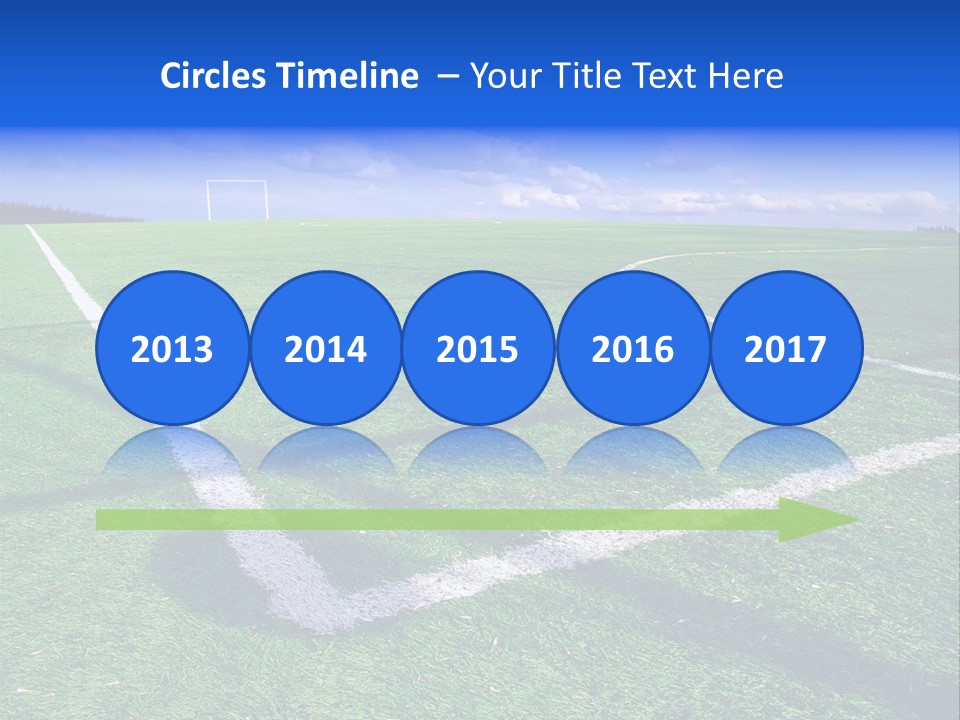 Football Field And Blue Sky PowerPoint Template