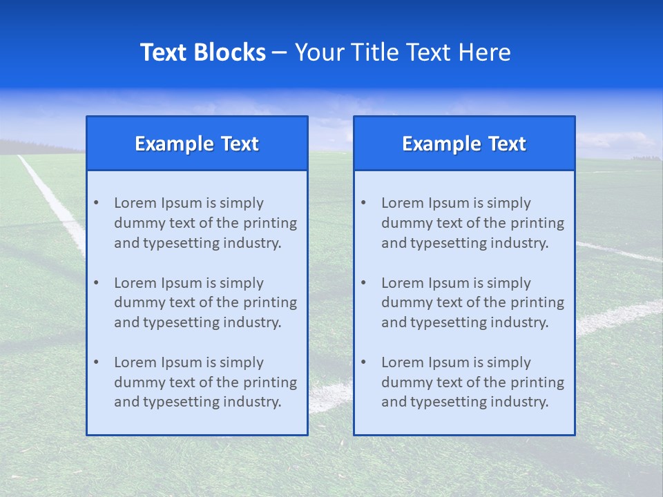 Football Field And Blue Sky PowerPoint Template