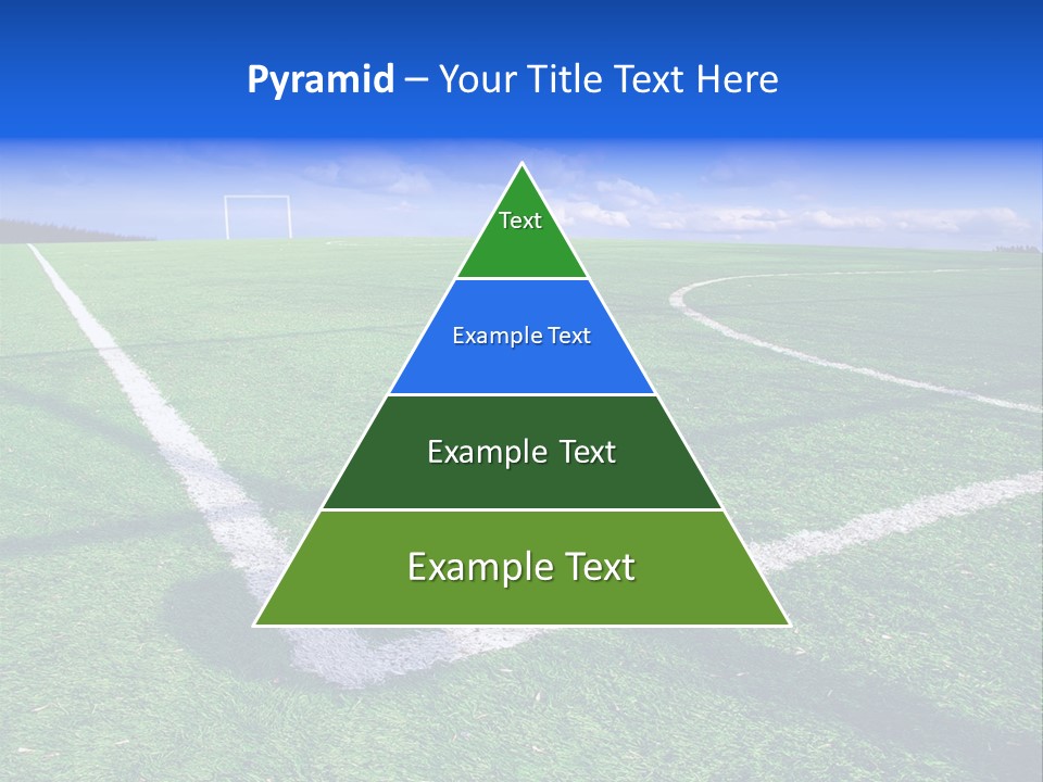 Football Field And Blue Sky PowerPoint Template