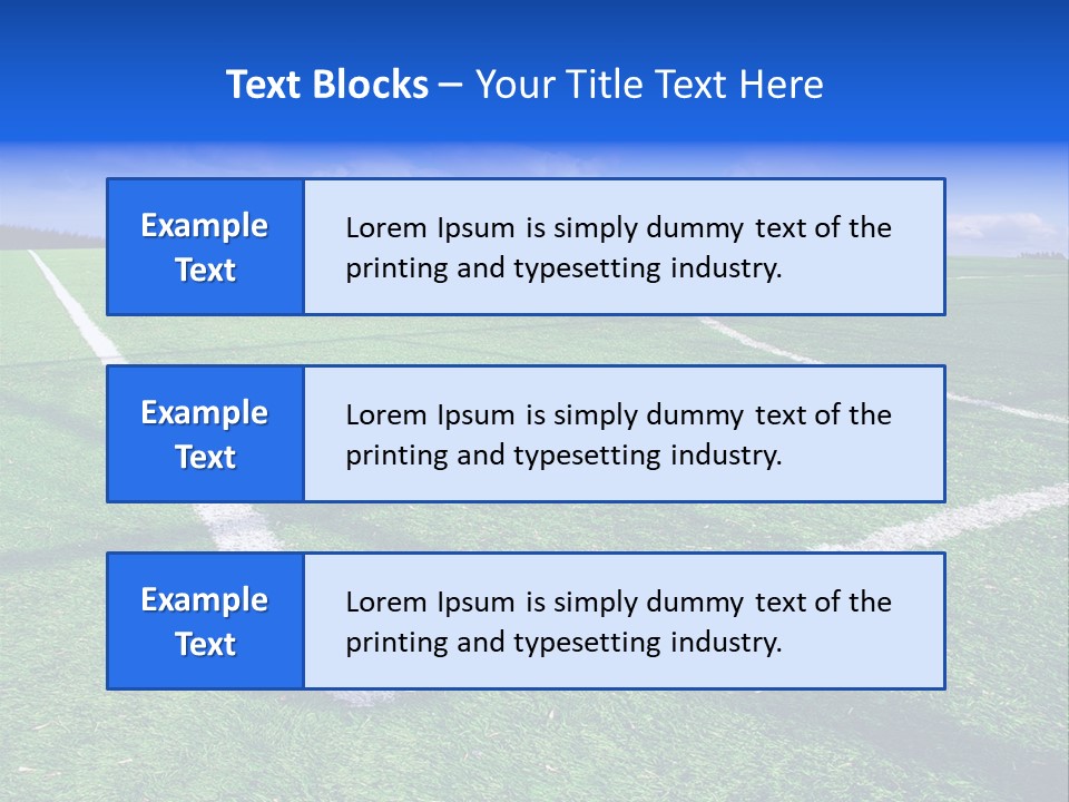 Football Field And Blue Sky PowerPoint Template