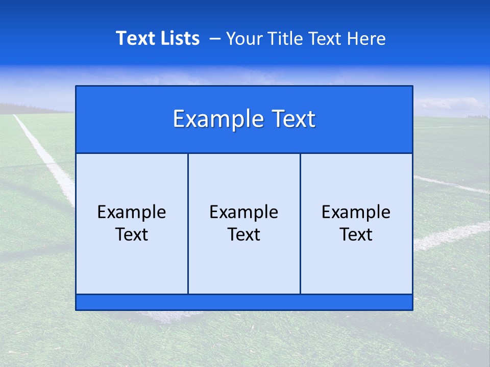 Football Field And Blue Sky PowerPoint Template