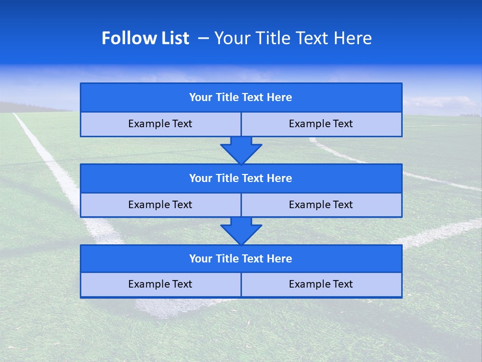 Football Field And Blue Sky PowerPoint Template