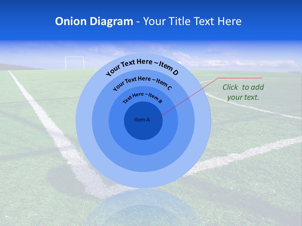 Football Field And Blue Sky PowerPoint Template