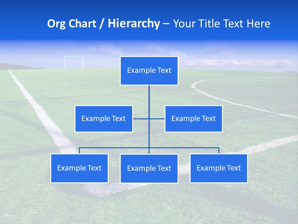 Football Field And Blue Sky PowerPoint Template