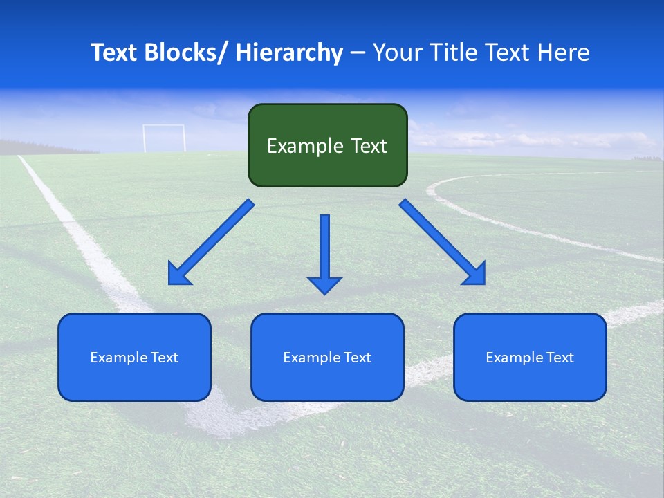 Football Field And Blue Sky PowerPoint Template