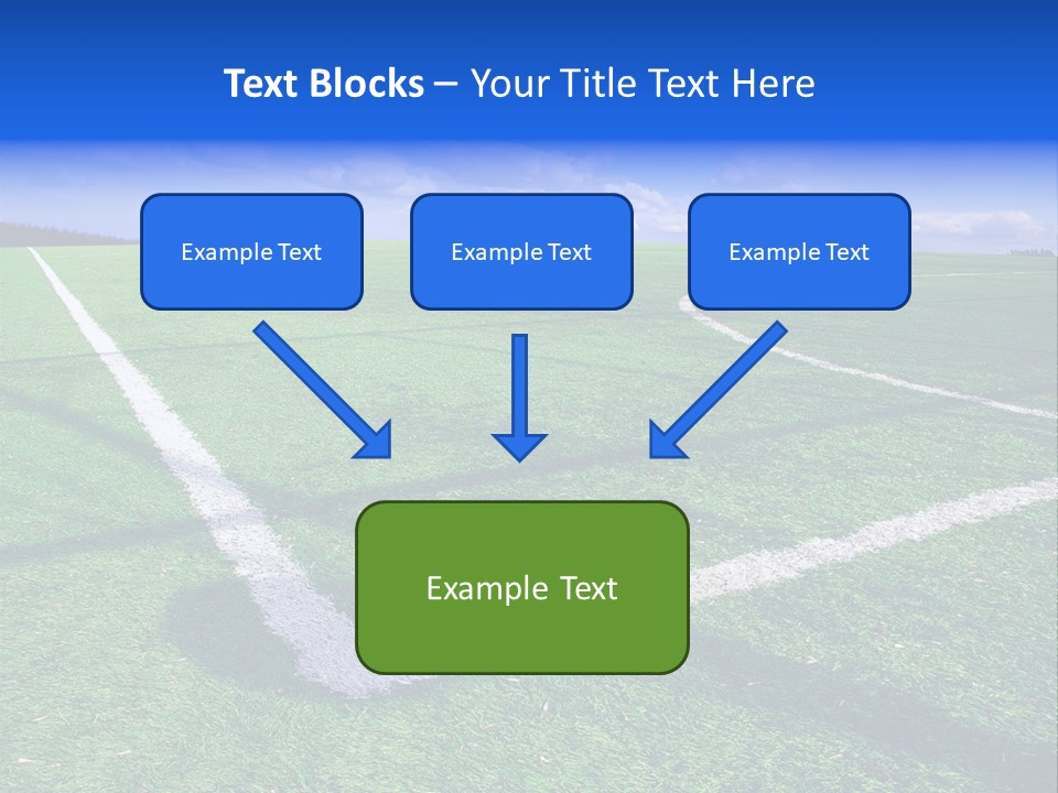 Football Field And Blue Sky PowerPoint Template