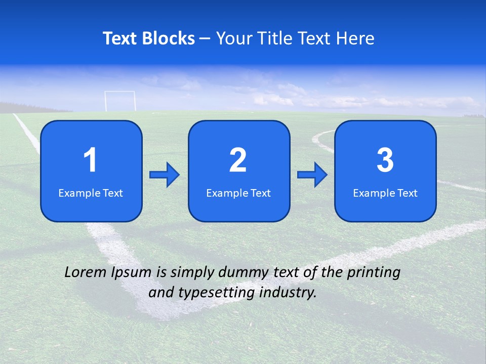Football Field And Blue Sky PowerPoint Template
