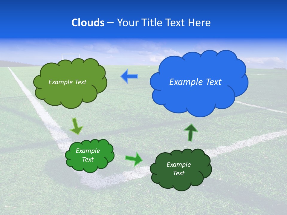 Football Field And Blue Sky PowerPoint Template
