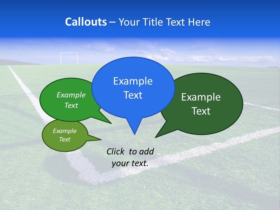 Football Field And Blue Sky PowerPoint Template