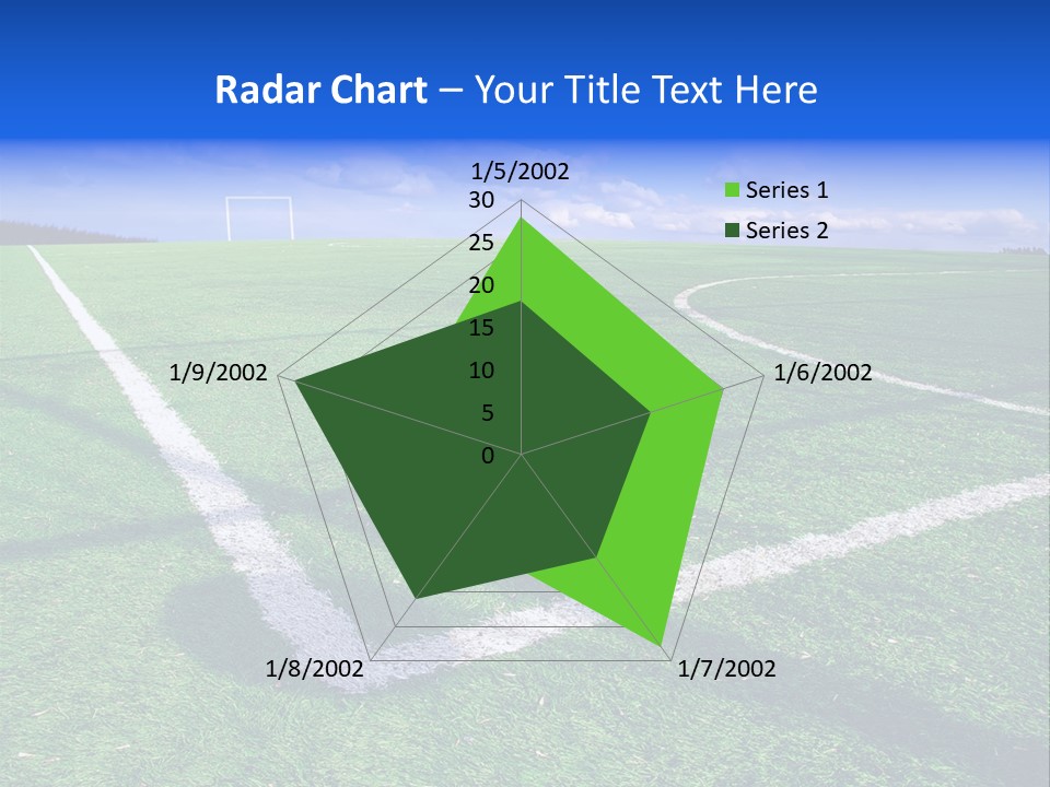 Football Field And Blue Sky PowerPoint Template