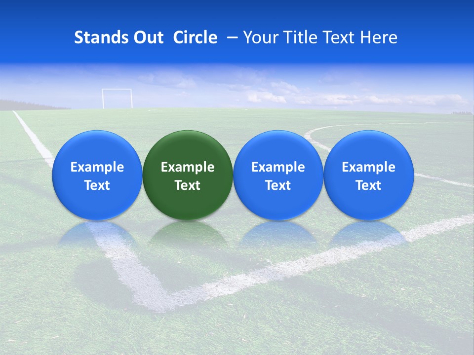Football Field And Blue Sky PowerPoint Template