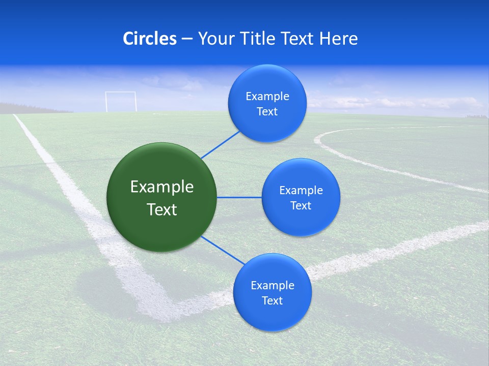 Football Field And Blue Sky PowerPoint Template