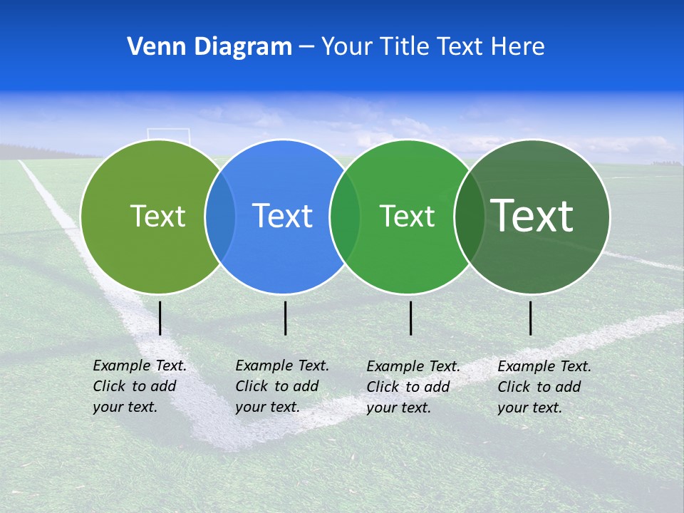 Football Field And Blue Sky PowerPoint Template