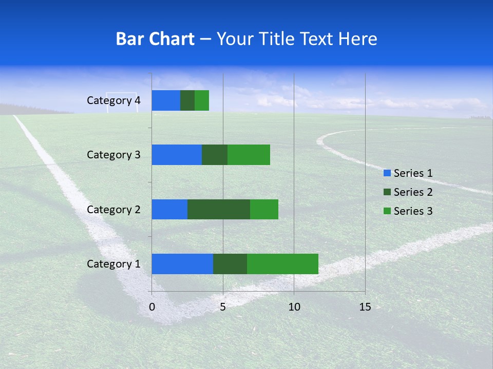 Football Field And Blue Sky PowerPoint Template