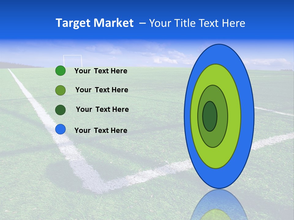Football Field And Blue Sky PowerPoint Template