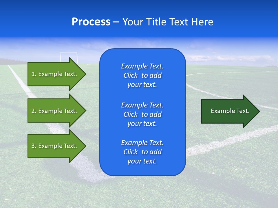 Football Field And Blue Sky PowerPoint Template