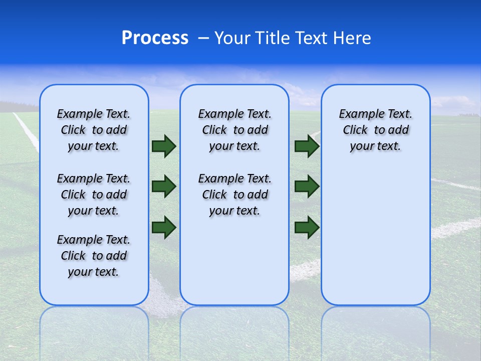 Football Field And Blue Sky PowerPoint Template