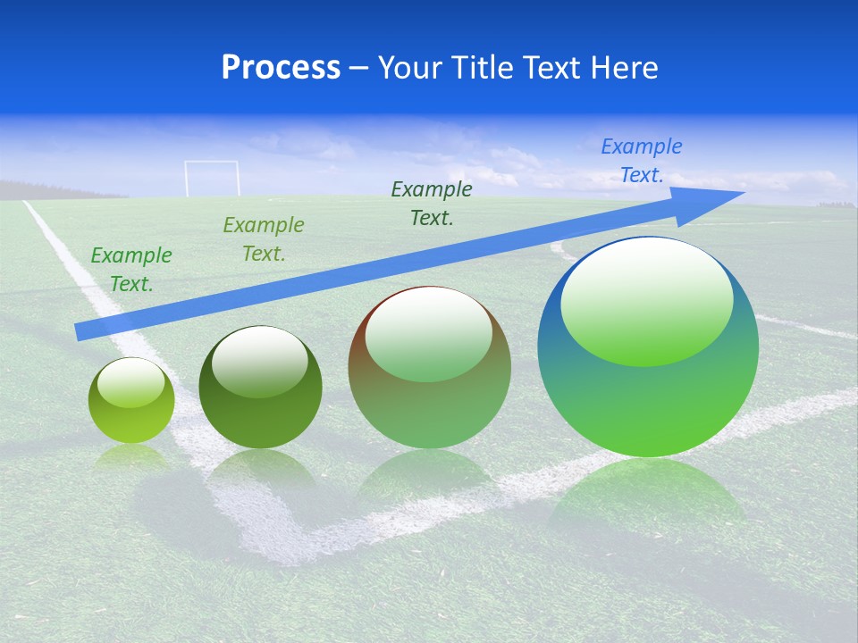 Football Field And Blue Sky PowerPoint Template