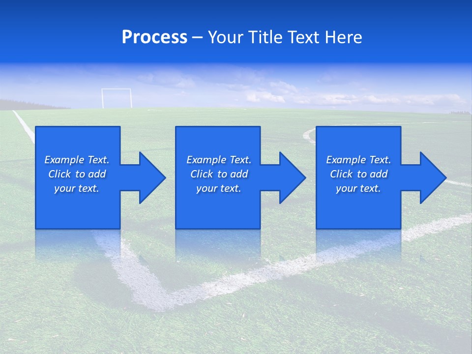 Football Field And Blue Sky PowerPoint Template