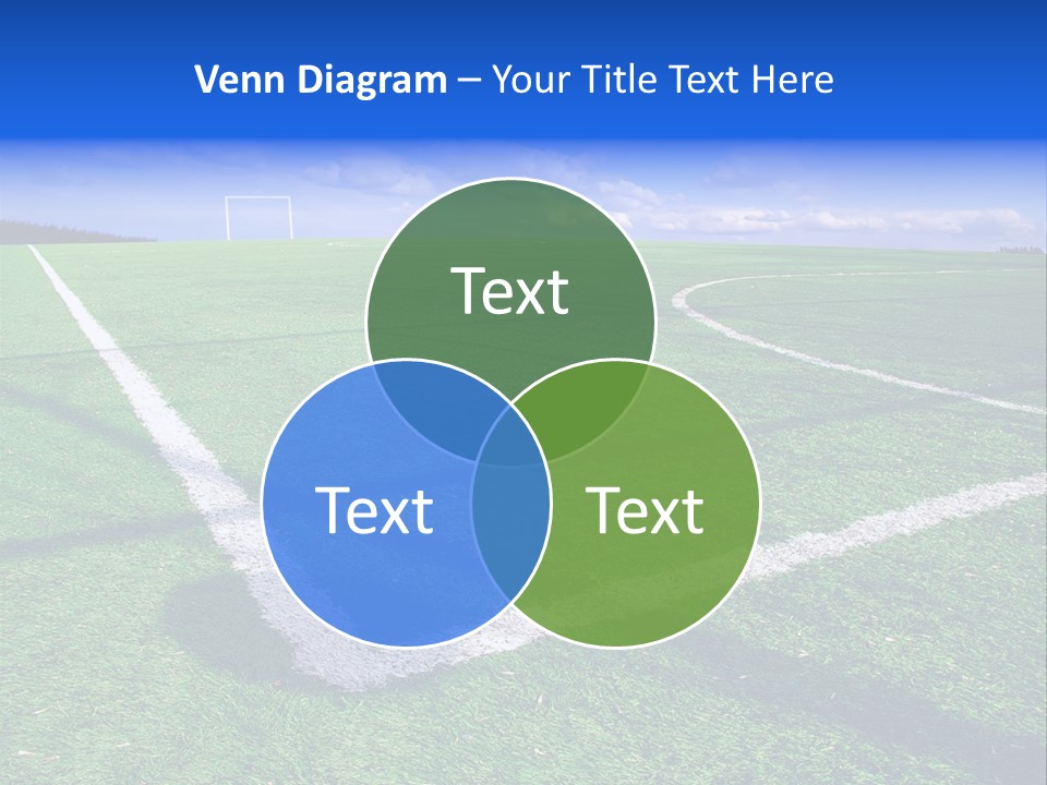 Football Field And Blue Sky PowerPoint Template