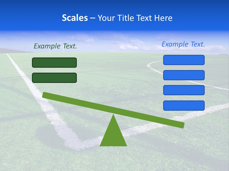 Football Field And Blue Sky PowerPoint Template