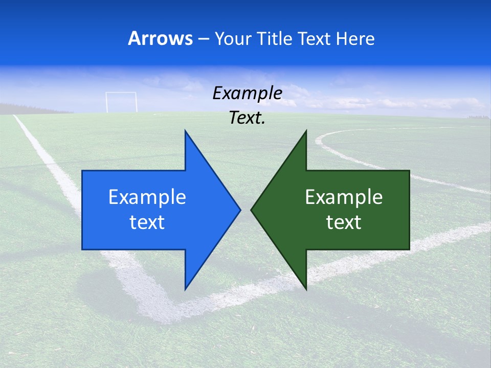 Football Field And Blue Sky PowerPoint Template