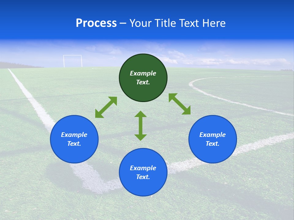 Football Field And Blue Sky PowerPoint Template
