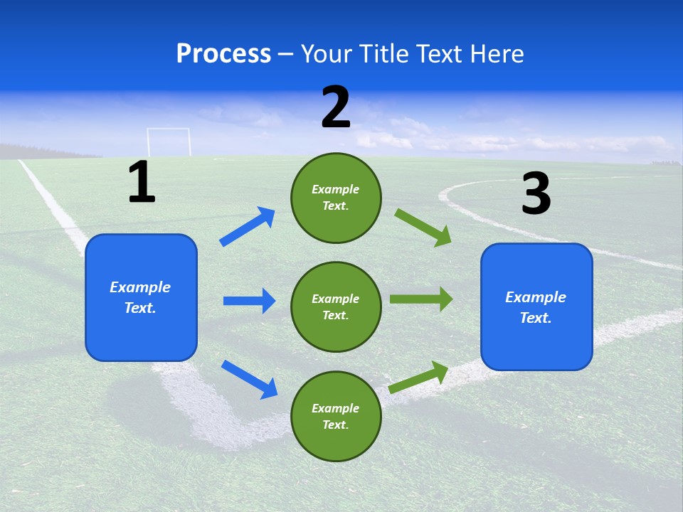 Football Field And Blue Sky PowerPoint Template