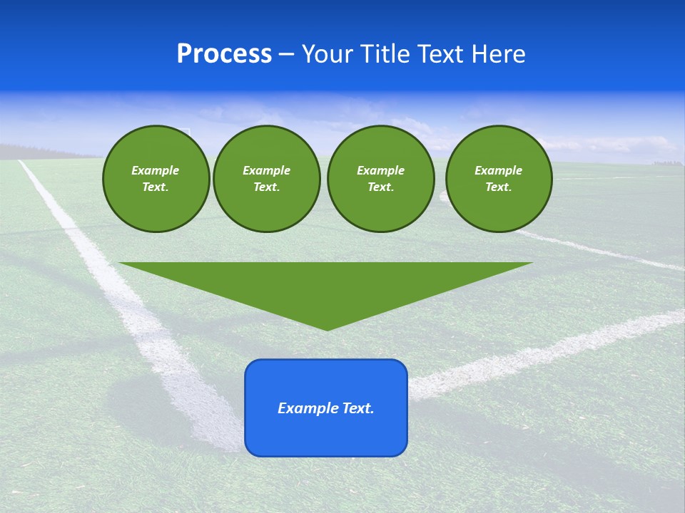 Football Field And Blue Sky PowerPoint Template