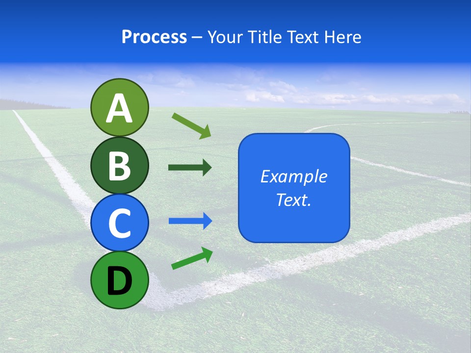Football Field And Blue Sky PowerPoint Template
