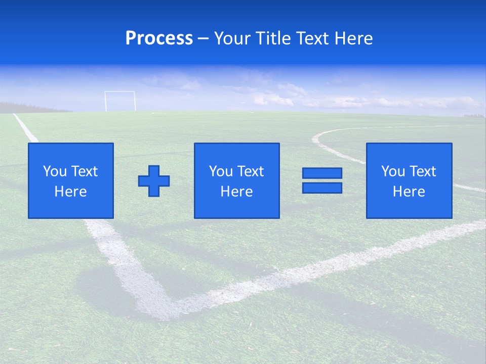 Football Field And Blue Sky PowerPoint Template