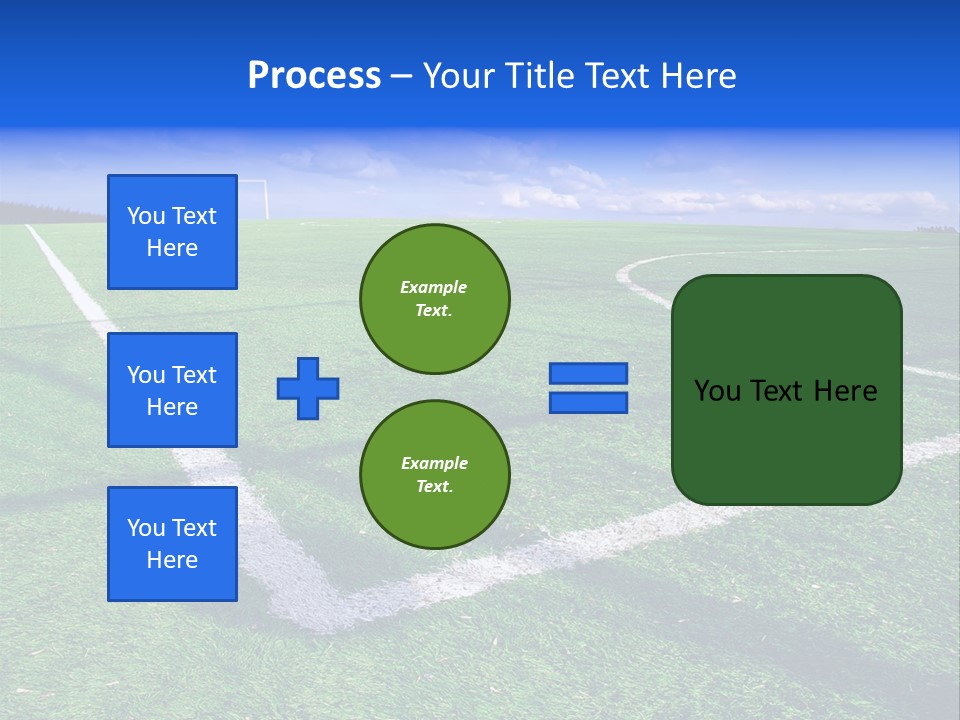 Football Field And Blue Sky PowerPoint Template