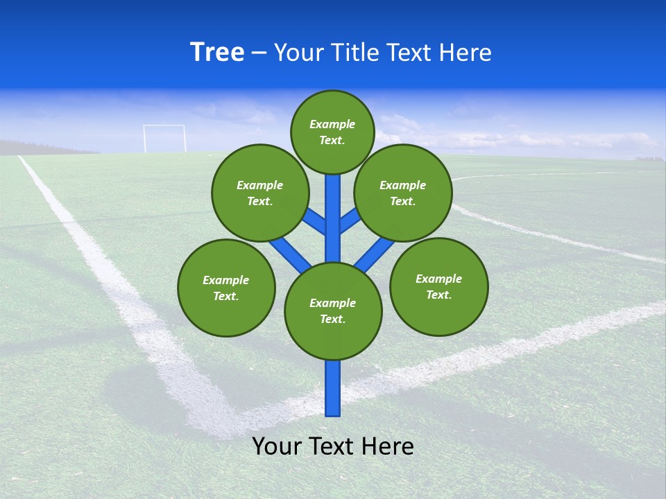 Football Field And Blue Sky PowerPoint Template