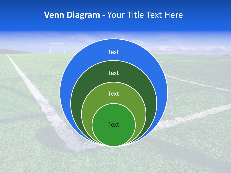 Football Field And Blue Sky PowerPoint Template