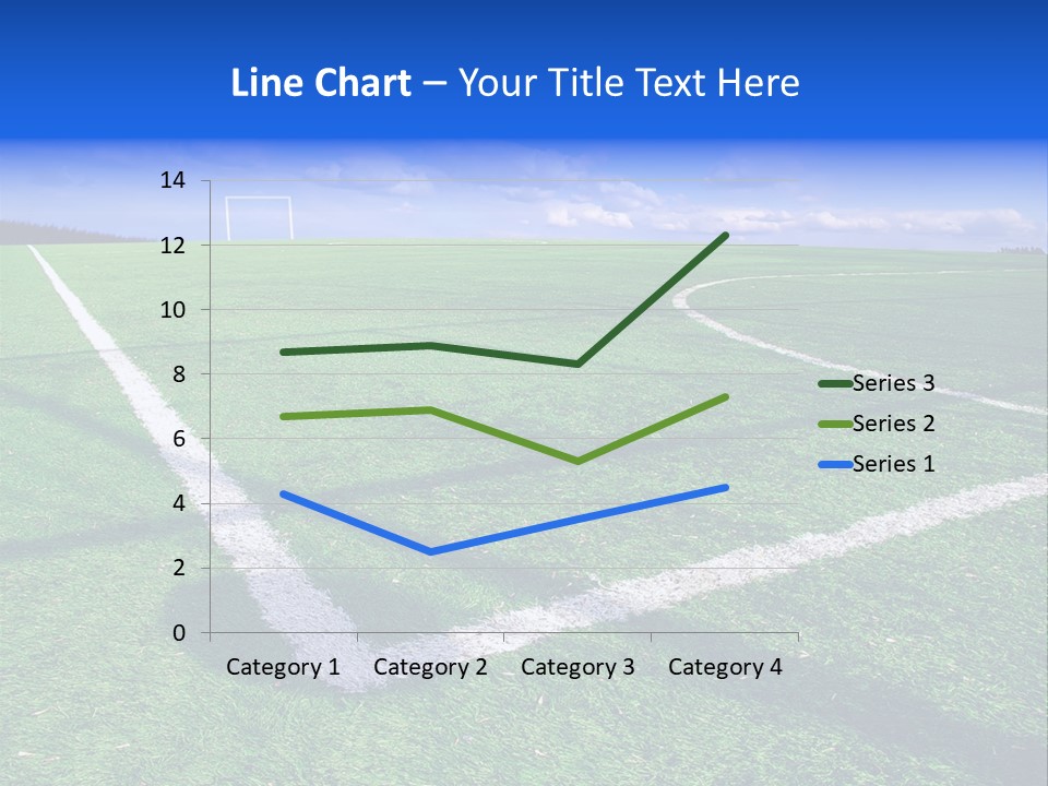 Football Field And Blue Sky PowerPoint Template