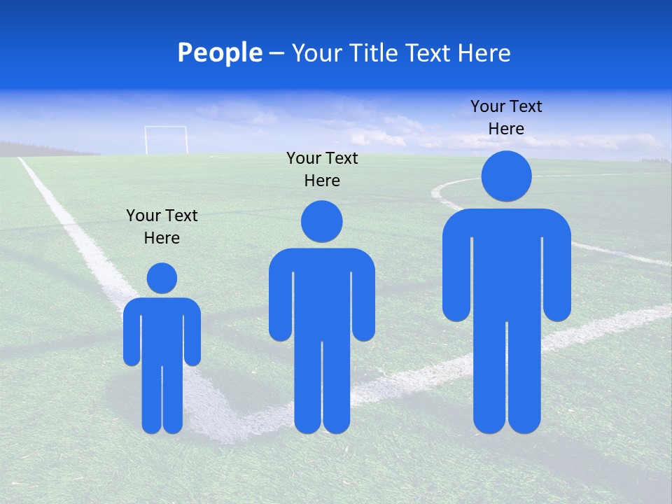 Football Field And Blue Sky PowerPoint Template