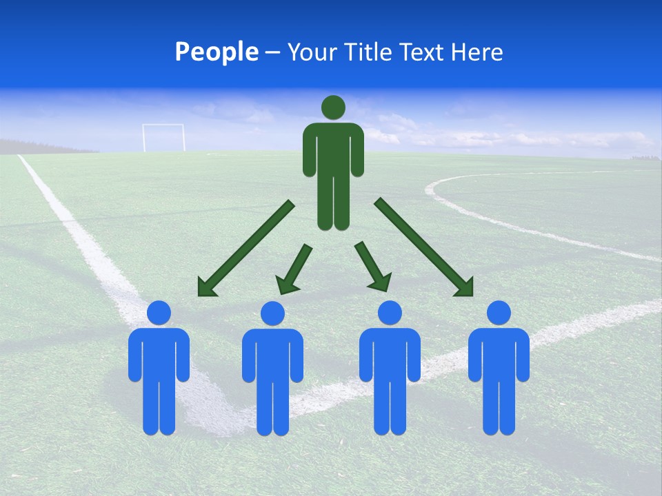 Football Field And Blue Sky PowerPoint Template