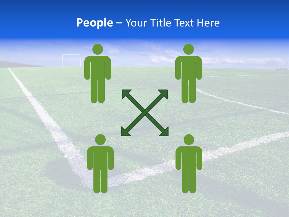 Football Field And Blue Sky PowerPoint Template