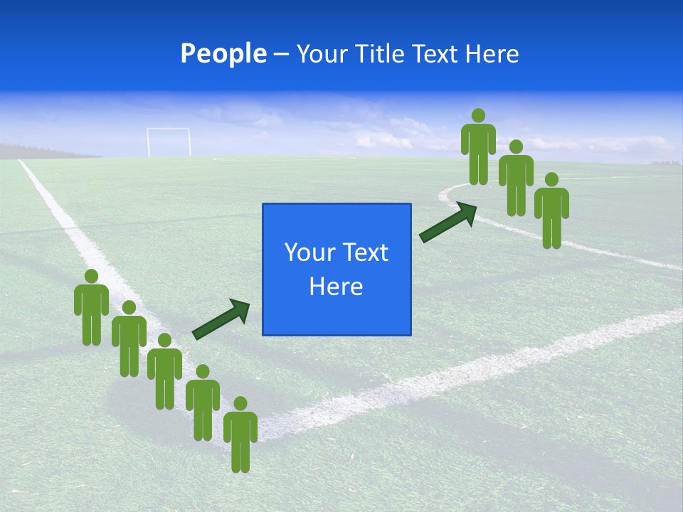 Football Field And Blue Sky PowerPoint Template