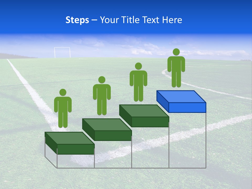 Football Field And Blue Sky PowerPoint Template