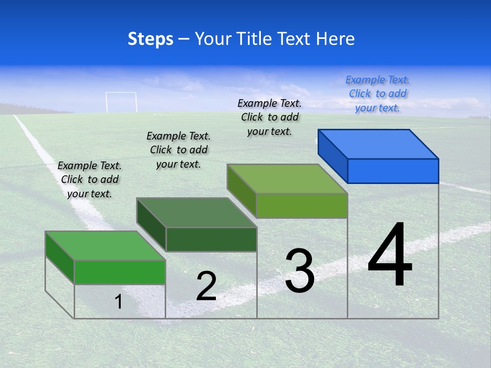 Football Field And Blue Sky PowerPoint Template