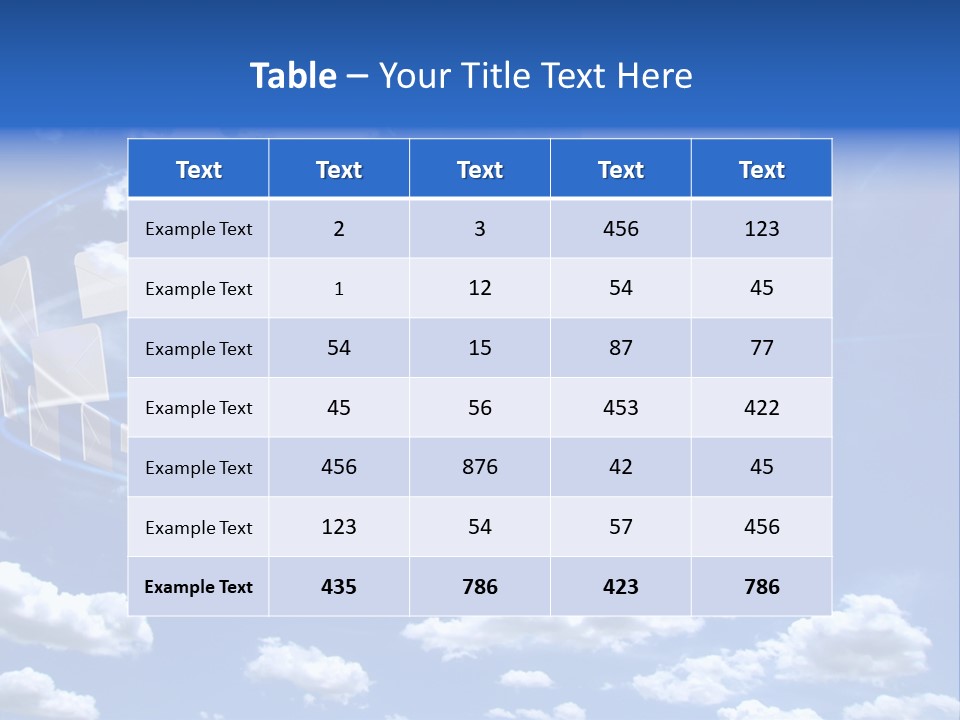 Sky Letter PowerPoint Template