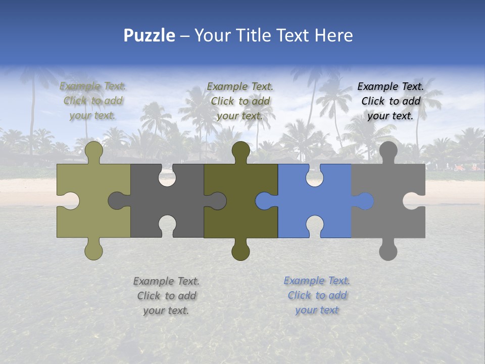 Two Workers On The Roof Of A Building Working On The Air Conditioning Unit. PowerPoint Template