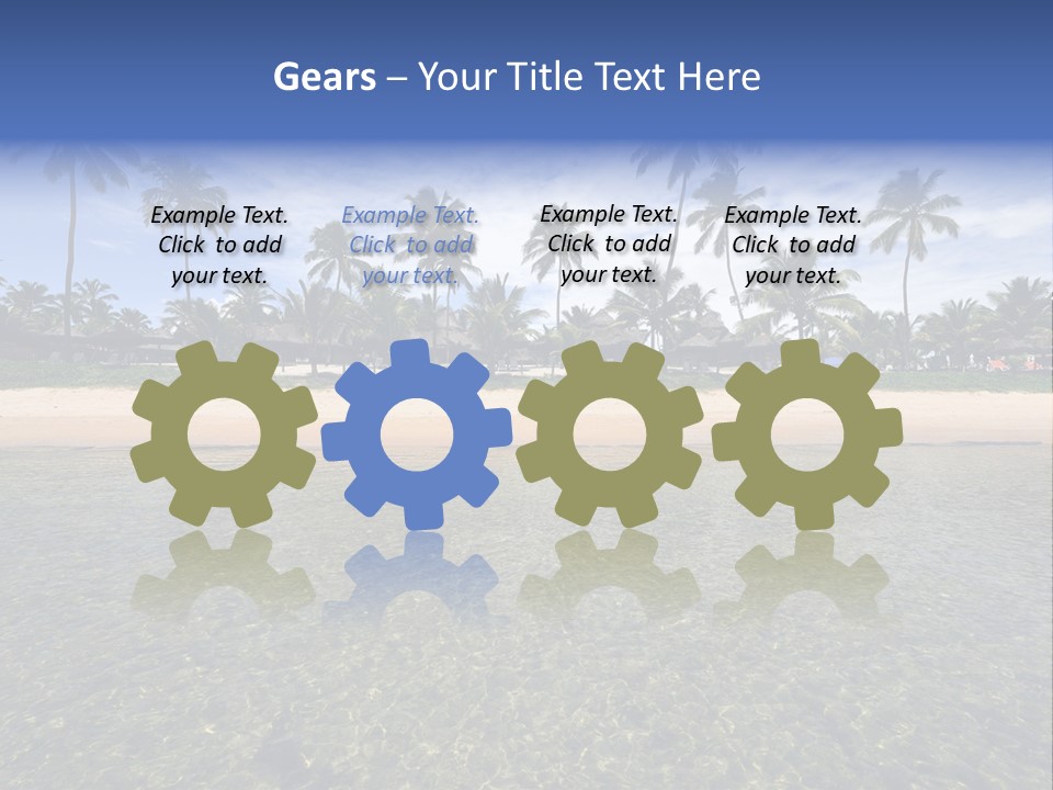 Two Workers On The Roof Of A Building Working On The Air Conditioning Unit. PowerPoint Template