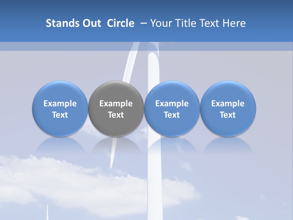 3D Rendering Of A Circle Of White Chairs And A Red One PowerPoint Template